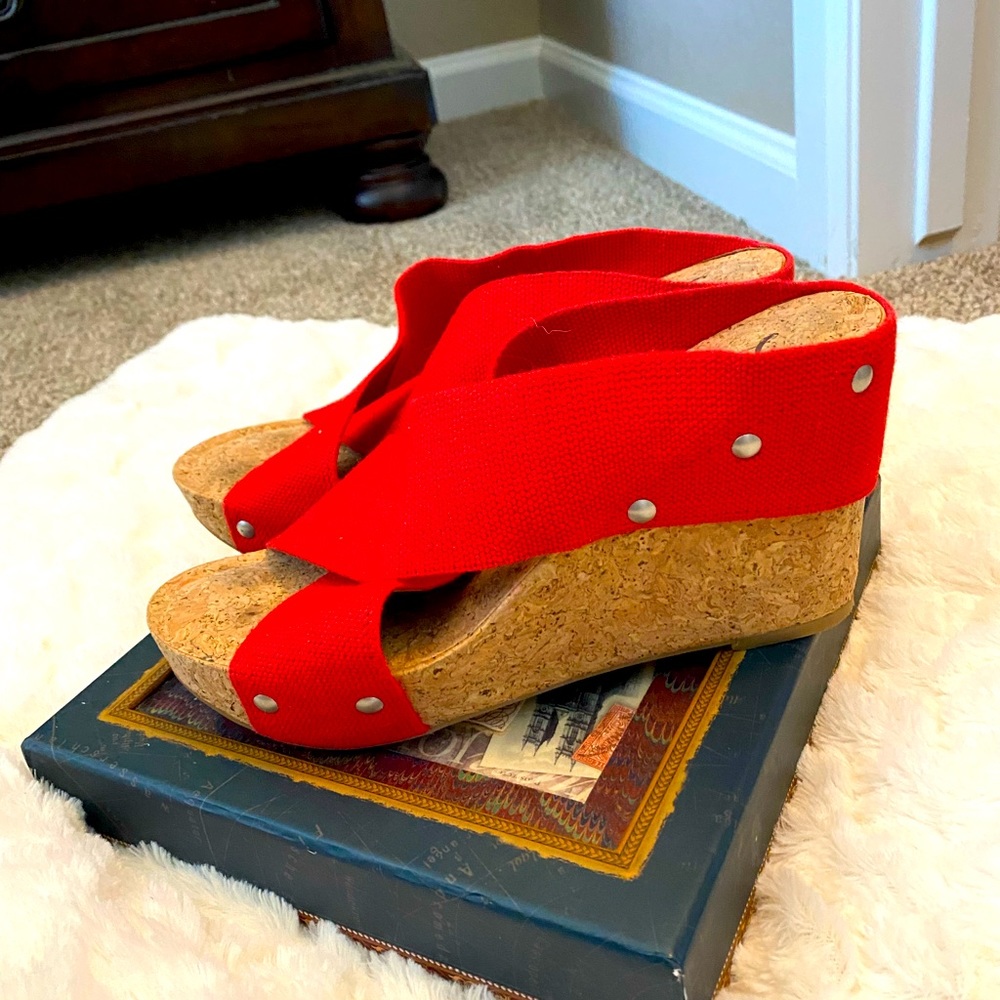 Lucky Cork Wedge Sandals